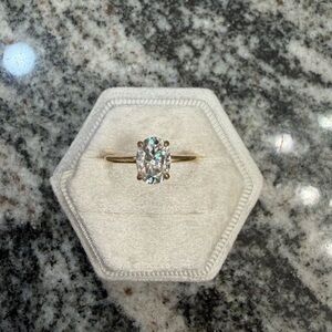 1.5 ct Oval Diamond Gold Solitaire Ring